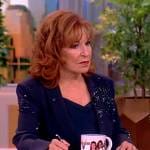 Joy’s navy embellished blazer on The View