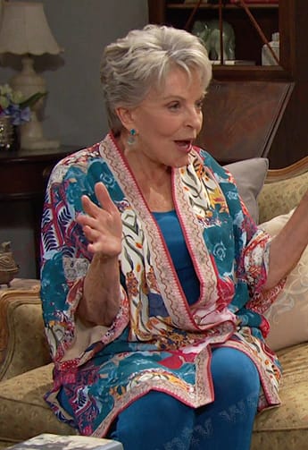 Julie’s floral print jacket on Days of our Lives