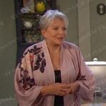 Julie’s pink floral robe on Days of our Lives