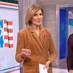 kate’s beige corduroy blazer and pants on NBC News Daily