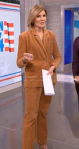 kate's beige corduroy blazer and pants on NBC News Daily