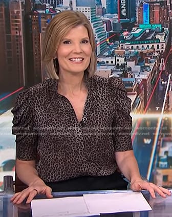 Kate's leopard puff sleeve blouse on NBC News Daily