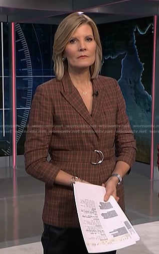 Kate’s plaid belted blazer on NBC News Daily