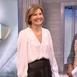 Kate’s white blouse and brown leather skirt on NBC News Daily