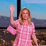 Kathy Hilton’s pink tweed plaid dress on The Jennifer Hudson Show