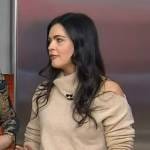 Katie Lee Biegel’s beige shoulder cutout turtleneck sweater on Today