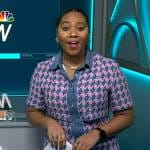 Kay’s pink and blue houdstooth tweed dress on NBC News Daily