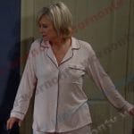 Kayla’s pink pajamas on Days of our Lives