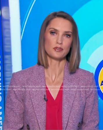 Kayna Whitworth’s pink blazer on Good Morning America