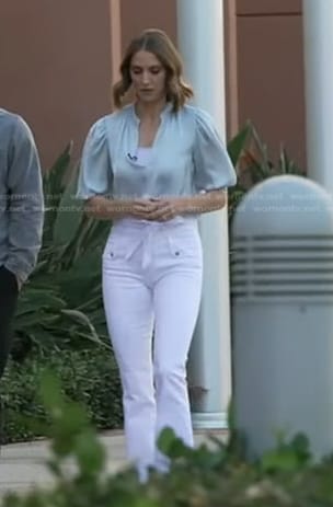 Kayna Whitworth’s white jeans on Good Morning America