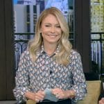 Kelly’s floral print blouse on Live with Kelly and Mark