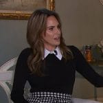 Keltie’s black contrast houndstooth mini dress on E! News