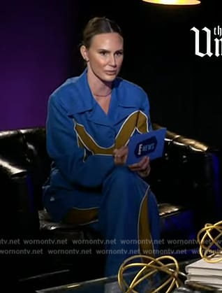 Keltie's blue jacket and pants on E! News