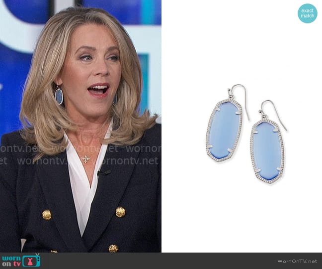 Kendra Scott Elle Earrings worn by Deborah Norville on The Talk