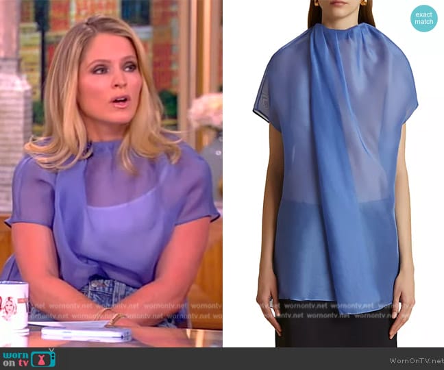 Khaite The Kass Top worn by Sara Haines on The View