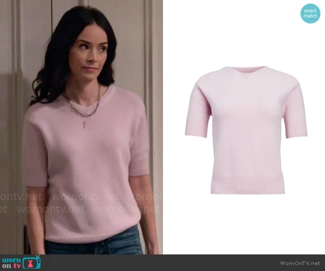 Khaite Veronica Sweater worn by Julia Mariano (Abigail Spencer) on Extended Family