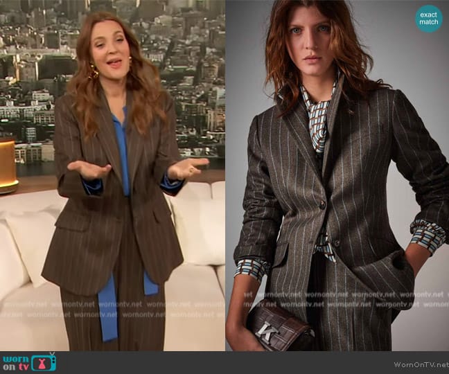 Kiton 2023 Fall Winter Collection worn by Drew Barrymore on The Drew Barrymore Show