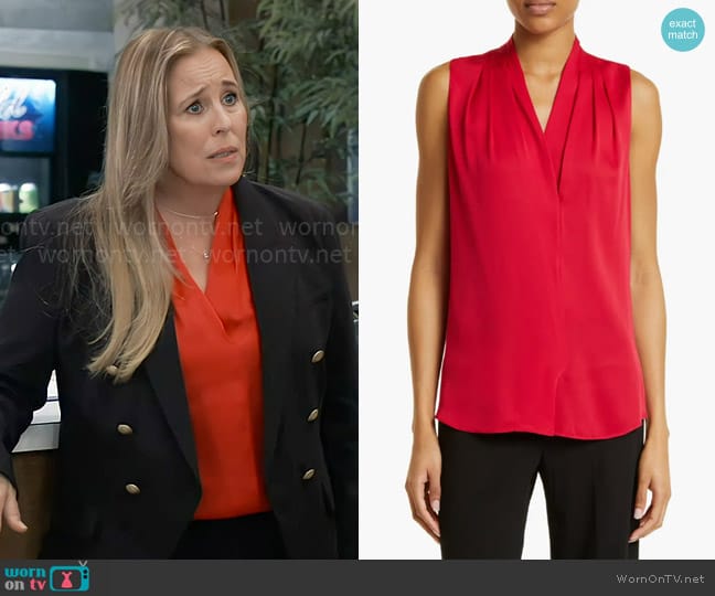 Kobi Halperin Mila Top worn by Laura Collins (Genie Francis) on General Hospital