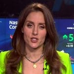 Kristina Partsinevelos’s lime green blazer on NBC News Daily