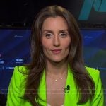 Kristina Partsinevelos’s lime green blazer on NBC News Daily