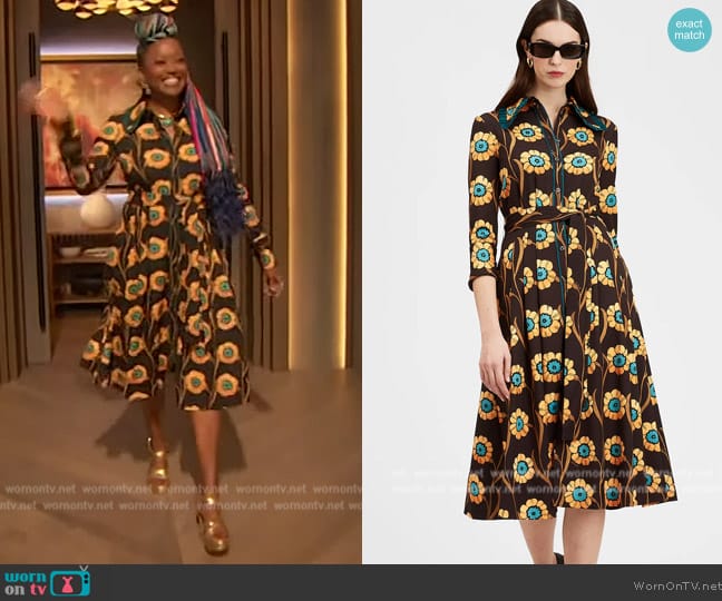 Daisychain by LA Double J La Comasca Shirt Dress worn by Erika Alexander on The Drew Barrymore Show