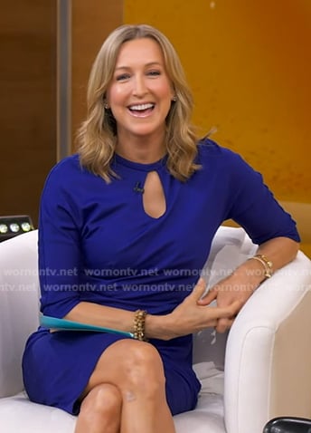 Lara's blue keyhole dress on Good Morning America