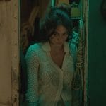 Leila’s white lace shirt and pants on Death and Other Details