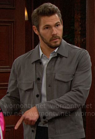 Liam's grey jacket on The Bold and the Beautiful