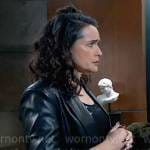 Lois’s leather blazer on General Hospital