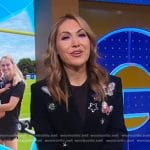 Lori’s black butterfly embellished blazer on Good Morning America