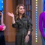 Lori’s olive green leather shirtdress on Good Morning America