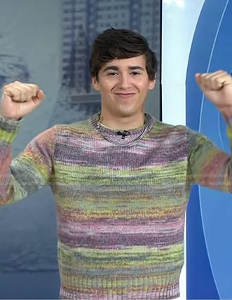 Marcello Hernandez’s multicolor marled sweater on Today