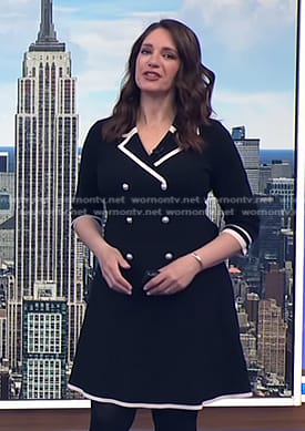 Maria’s black contrast trim blazer dress on Today