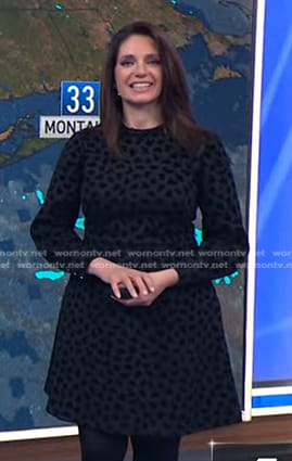 Maria's black heart velvet dress on Today