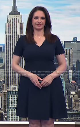 Maria’s black scalloped trim dress on Today