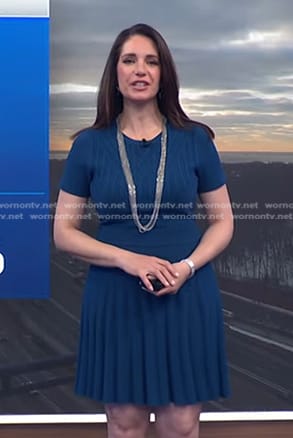 Maria’s blue cable knit dress on Today