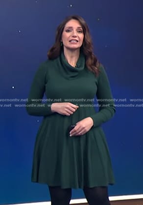 Maria’s green cowl neck dress on Today