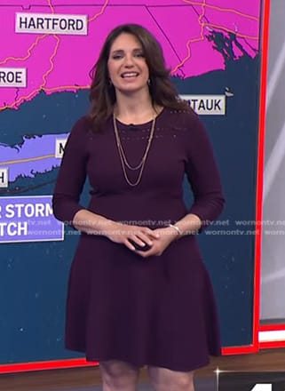 Maria’s purple pointelle dress on Today