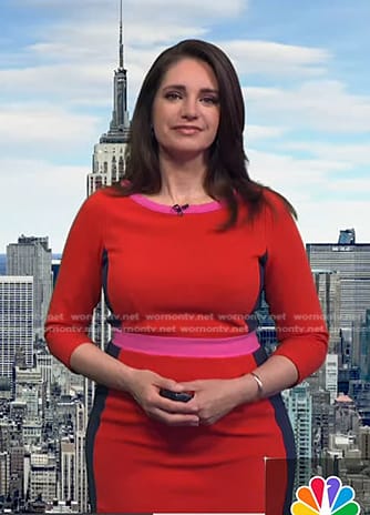 Maria’s red colorblock dress on Today