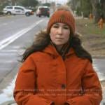 Marissa Parra’s orange shearling parka on NBC News Daily