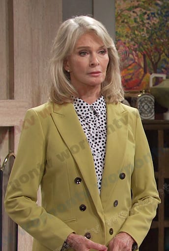 Marlena's yellow double breasted blazer on Days of our Lives