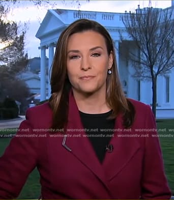 Mary's purple wrap coat on Good Morning America