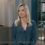 Maxie’s dark teal blouse on General Hospital