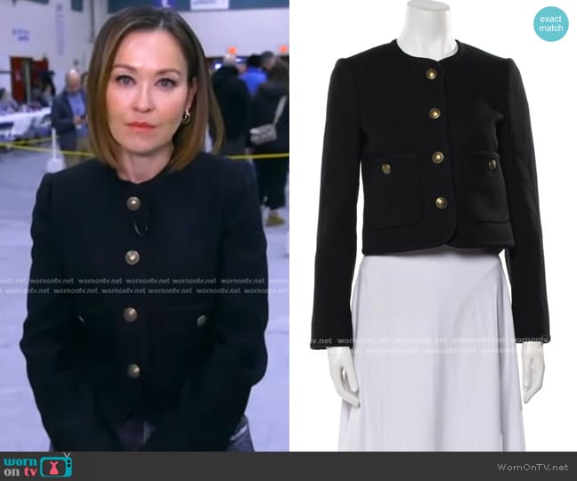 Me + Em Crop Jacket worn by Eva Pilgrim on Good Morning America