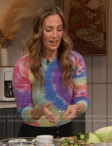 Melissa Ben-Ishay's tie dye sweatshirt on The Drew Barrymore Show