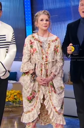 Melissa Gilbert's floral ruffle dress on Good Morning America