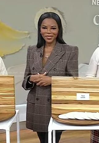 Dr. Michelle Henry's brown houndstooth blazer on Today