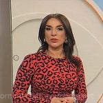 Michelle Miller’s red leopard print dress on CBS Mornings