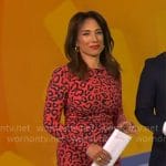 Michelle Miller’s red leopard print dress on CBS Mornings