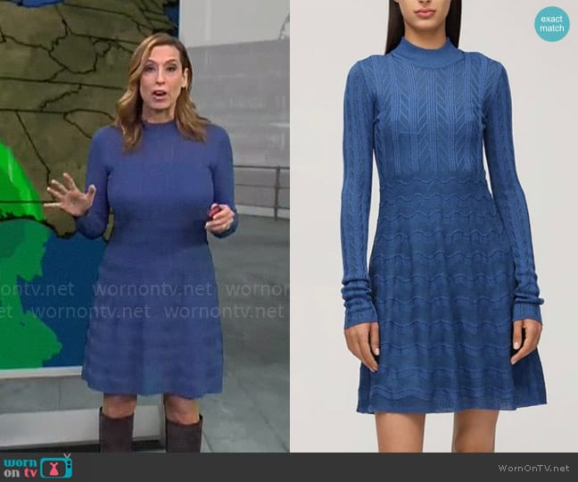 WornOnTV: Stephanie Abrams’ blue long sleeve knit dress on CBS Mornings ...